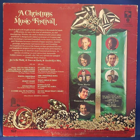 Various – A Christmas Music Festival (1970) Vinyl LP - Picture 2 of 4